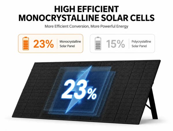 Transportabel solpanel - 400 W foldbart solcellepanel - 4-delt panel - Vandtæt - Soloplader til power station - Camping og udendørs