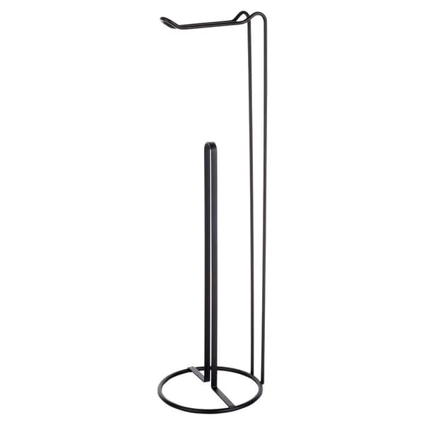 Toiletpapirholder - Gulvstående model - Metal - 54 cm - Sort