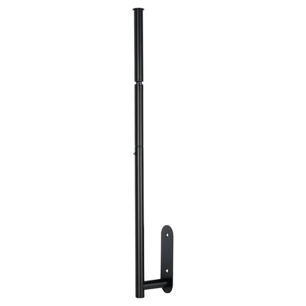 Toiletrulleholder - Rustfrit stål - 46,5 cm - Sort