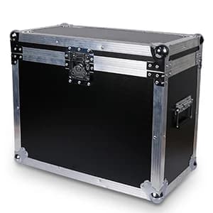 Flightcase til 4 LED Moving Head-lamper - Robust - Med Hjul - RGB - 30 W - EU-stik - Sort