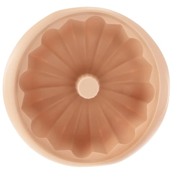 Bageform til plantain - Silikoneform - Med Skorsten - 26 cm - Beige