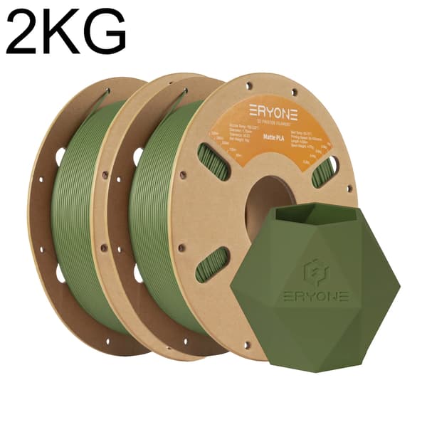 PLA-filament til 3D-printer - 1,75 mm - Mat - 2 kg - Armygrøn