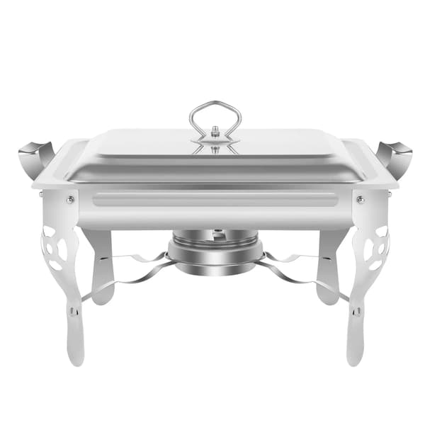 Chafing Dish - Buffetvarmer - Rektangulær - 6 L - Rustfrit stål - Med låg - Sølv