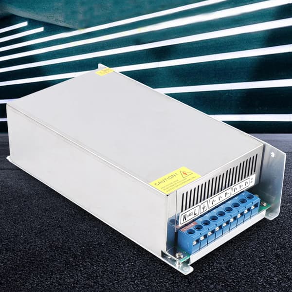 Strømforsyning/Adapter - AC 220V til DC 48V Transformator - Effekt 1000 W - Switch-Mode - Bærbar - Sølv
