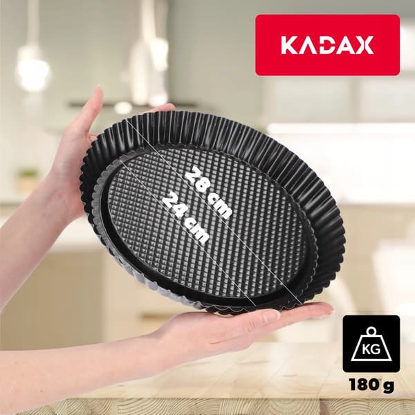 Bageform Kageform - Rund - Diameter 28 cm - Metal - Sølv
