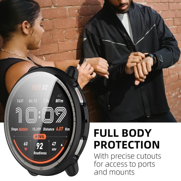 Smartwatch-rem - Active 2 - Rustfrit stål - Metalspænde - Sort-guld