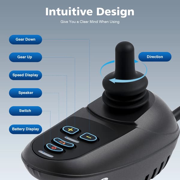 Joystick til el-kørestol - Styreenhed - ML2P+ interface - WB5003 adapter - Reservedel - Professionel