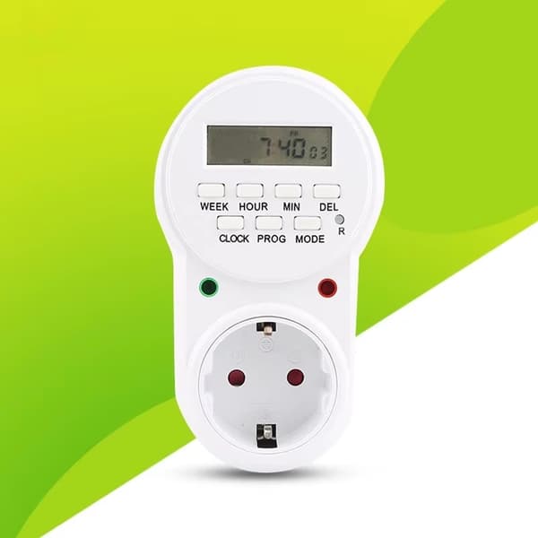 Digital Timer - Programmerbar Stikkontakttimer - 8 Programmer