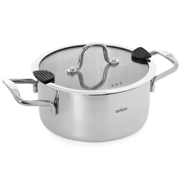 Gryde med Låg - Rustfrit Stål - 20 cm - 3 L