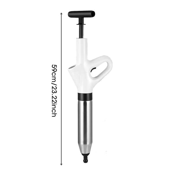 Toalettpump - Avloppsrensare med tryckluft - Tryckindikator - Högtryck - Silver