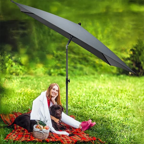 Haveparasol - Justerbar - 125 x 200 cm - Grå