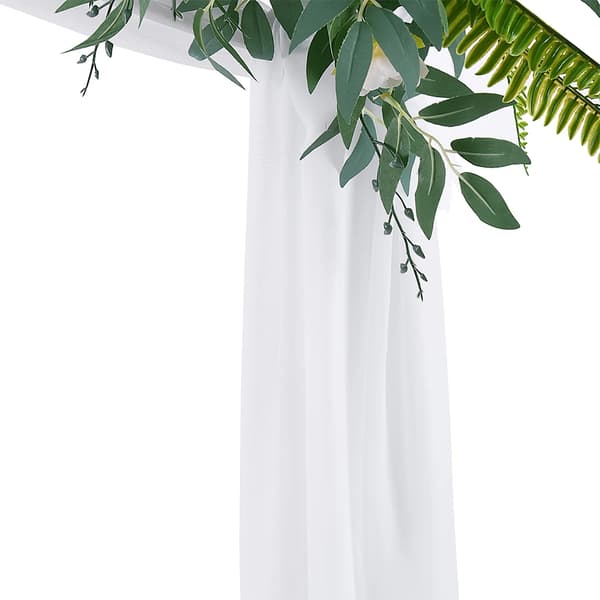 Draperi för Bröllopsbåge - Bakgrundsgardin - 70 x 550 cm - Transparent Chiffon/Tyll - Lång Panel - Vit