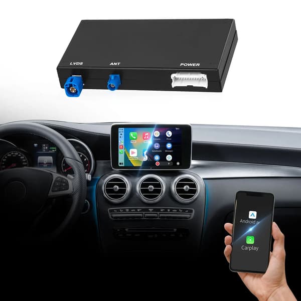 Biladapter CarPlay Android Auto - Trådløs retrofit modul - NTG5.0/5.1/5.2 dekoder - Til C-Klasse W205 GLC 2015-2019