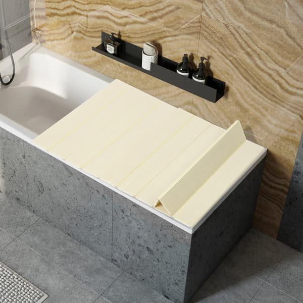 Badekarsdæksel - Foldbart badekarsoverdække - Rektangulær - Badebræt til badekar - 160 x 70 cm