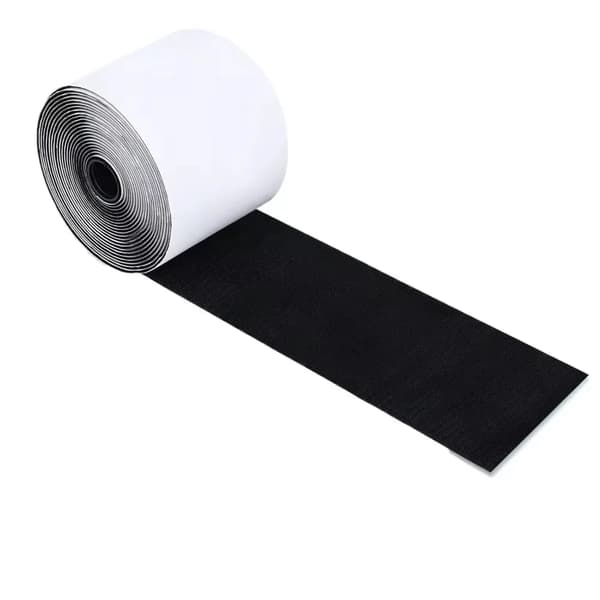 Selvklæbende tape - Møbel- og vægtape - 2 m lang - 10 cm bred - Til sofapuder - Polyester/nylon - Sort