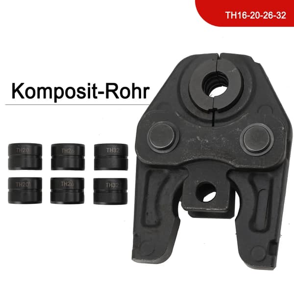 Rörpressbackar - TH-profil 16/20/26/32 mm - För kompositrör & PEX - För hydraulisk press - Koppar- och multilagerkopplingar