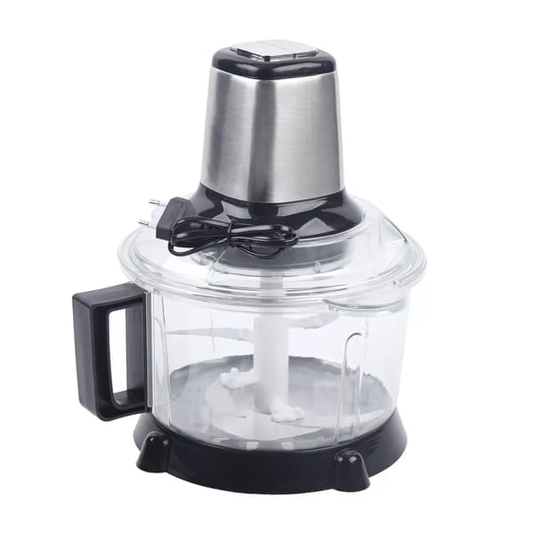 Foodprocessor - Elektrisk multihakker & kødhakker - 5 liter - Rustfrit stål - Sølv