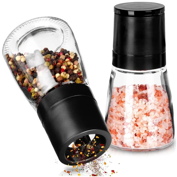 Peber- og saltkværne - Glas - 2-pak
