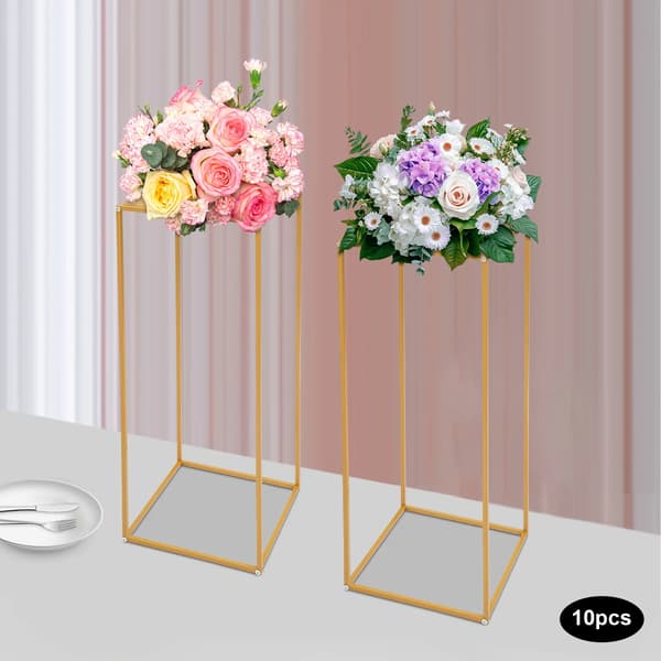 Blomsterstativ til bryllup - Geometrisk blomsterstativ - Rektangulær form - Metal - Kræver montering