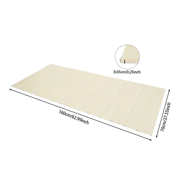 Badekarsdæksel - Foldbart badekarsoverdække - Rektangulær - Badebræt til badekar - 160 x 70 cm