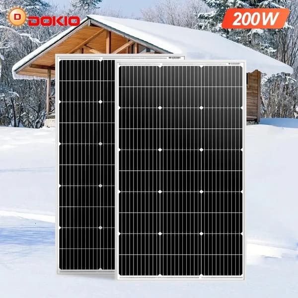 Solcellepaneler - 200W Sæt - 2x100W Paneler - Ikke Fleksibel - Ikke Foldbar - Sort
