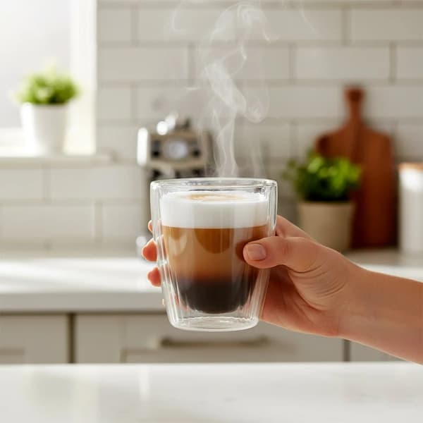 Termoglas til kaffe og te - Dobbeltvægget Glas - 230 ml - 2 stk.
