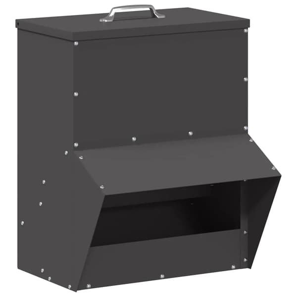 Kyllingefoderautomat - Hønsefodertrug - Stof - 20 x 25 x 35 cm - Armygrøn