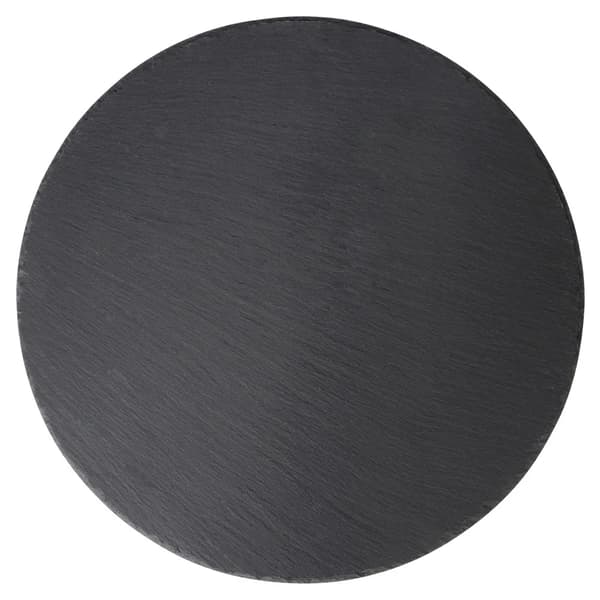 Serveringsbakke i skifersten - Rund - 30 cm - Sort