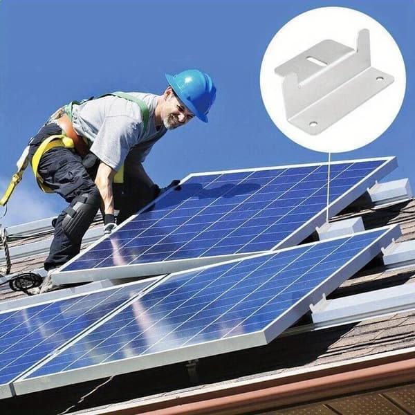 Monteringsbeslag til solpaneler - 8 dele - Let aluminium - Tagmontering - Til baghave - Off-grid