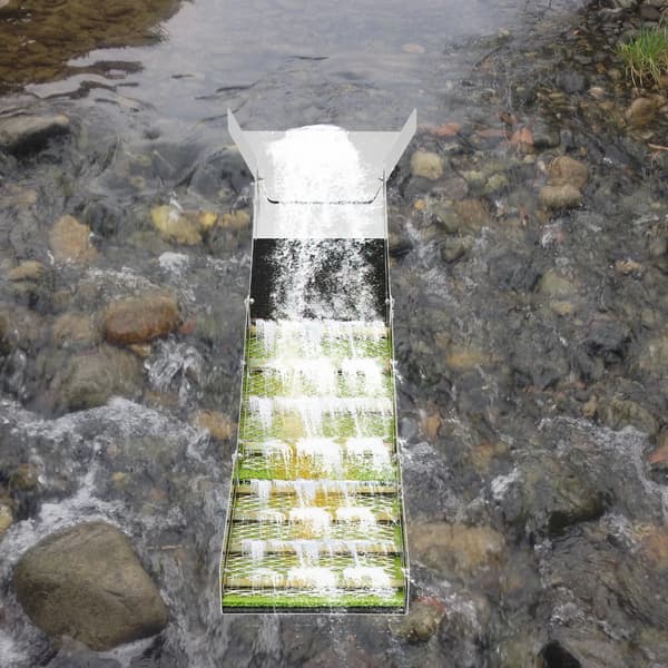 Guldrende Sluice Box - Sammenklappelig Model - Aluminiumlegering - Bærbar - Manuel Guldvask & Prospektering - Sølv