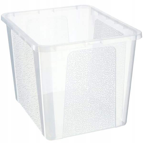 Plastförvaringslåda - Förvaringsbox - 30 l - Stapelbar - Transparent - Låsbart lock