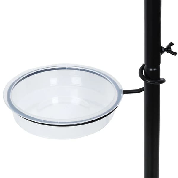 Fuglefoderstativ - 189 cm - Rustfrit stål - Sort