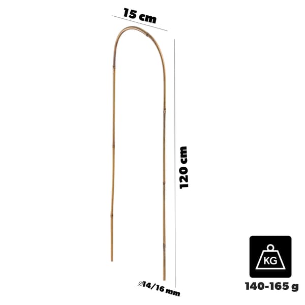 Bambu växtbåge - Växtstöd Båge - Storlek 120 x 15 cm - Material Bambu - 1 Styck - För Trädgårdsväxter