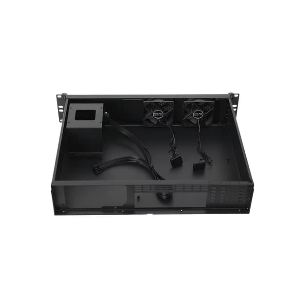 Rackserverchassi - 2U rackchassi - ATX - Industriellt PC-chassi - För 3 hårddiskar - Datalagring - 48,2 x 35 x 8,9 cm