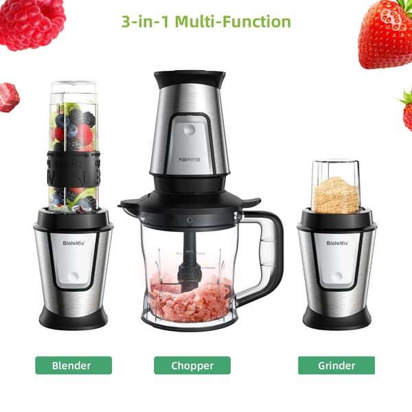 Foodprocessor - TB23M - 700 W Effekt - 220 V - Skærefunktion - Låsbart Låg - EU-Stik - Plast - Sort