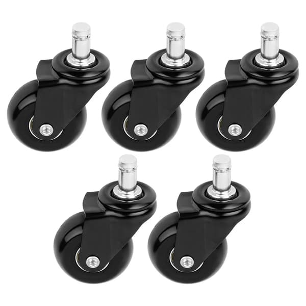 Gummibeskyttelse til lænestolsben - 5-pak - 5 cm - 11 mm - Sort
