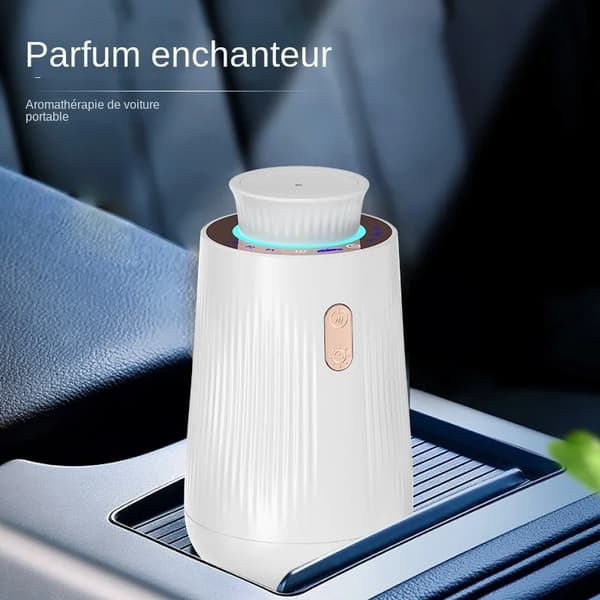 Bil duftdiffuser - Mini aromaterapi forstøver - USB-Genopladelig - Støjsvag Drift - Intelligent Styring - Til Æteriske Olier - Sort