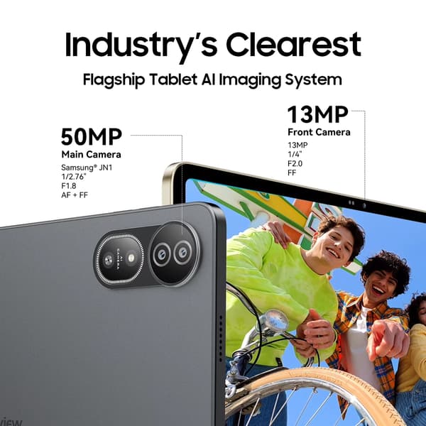 MEGA 12 Tabletti - Tablet PC - 5G - Android 16 - 12 Gt RAM - 256 Gt Tallennustila - 12,2 tuumaa - Harmaa