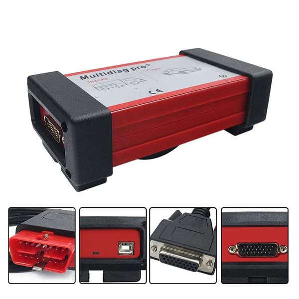 Multidiag Pro+ - TCS NEW VCI - 5PCS Multidiag BT - Bluetooth - B+ Single PCB - Program 2021.11/2018.RO/2017.R3 - 12–24 V - Bil- och lastbilsdiagnos