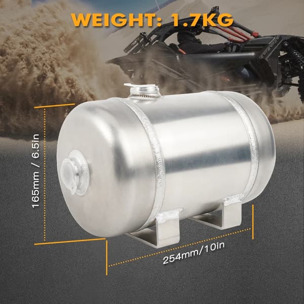 Luftkompressor - 1/2 NPS Lufttankkompressor - 4 l Tank - 150 PSI - Högt Luftflöde - Flygplansaluminium - Robust - Silver