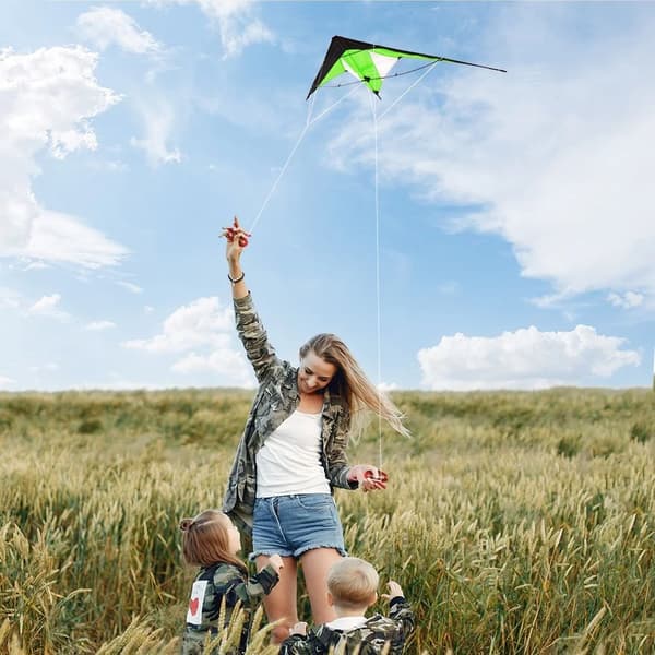 Stuntdrage - Akrobatisk Model - 120 x 50 cm - Polyester - Til Børn 6–12 År - Grøn