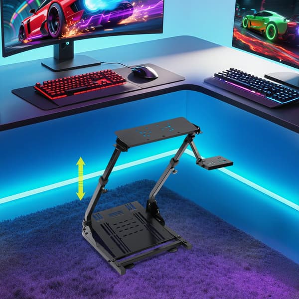 Sammenklappeligt ratstativ til gaming - Racingratstativ - Sort