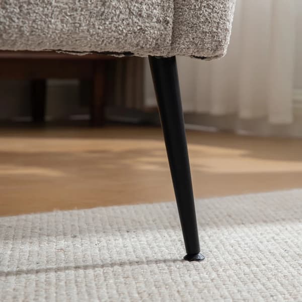 Chenille Sofa - 2-personers Sofa - Moderne Stil - Rillet Polstring - Metalben - Til Stuen - Grå