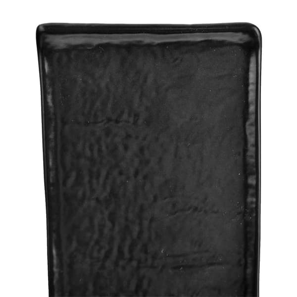 Keramisk serveringsfad - Aflangt - 33,5 x 12 cm - Sort