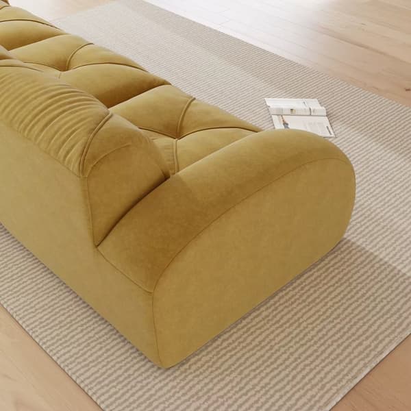 Modulsofa - U-formet 4-personers sofa - Chenille - Moderne Stil - Stue - Gul