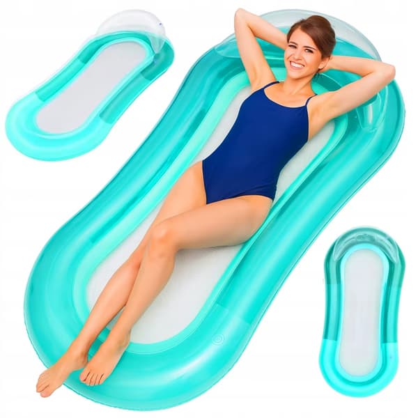 Oppustelig bademadras - Flydemåtte til pool - 160 x 75 cm