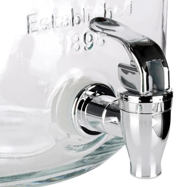 Drikkedispenser - Glasbeholder med Glashane - 4 l - Farveløs