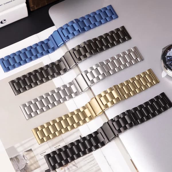 Smartwatch-rem - Active 2 - Rustfrit stål - Metalspænde - Sort-guld