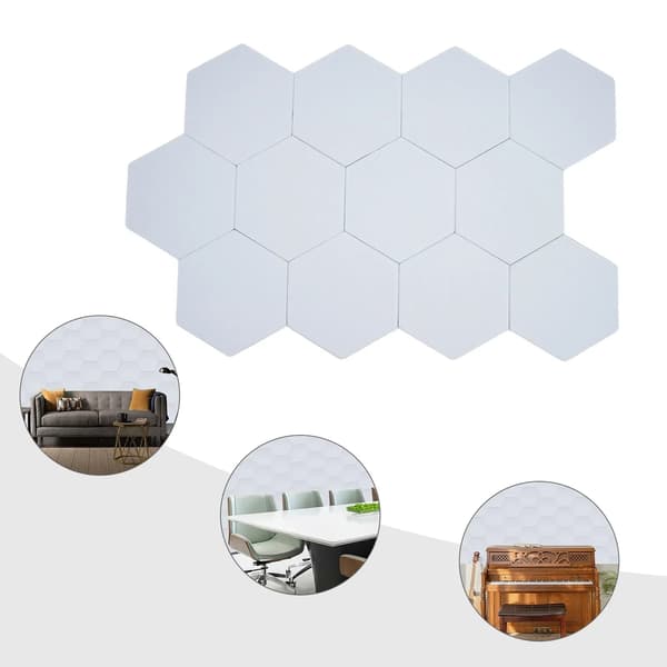 Akustikpaneler - Polyester - Hög Densitet - Ljudisolering - Väggpaneler - Akustikbehandling - 12-pack