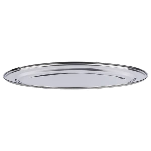 Serveringsbakke - Oval Bakke - Stål - 39 × 26 cm